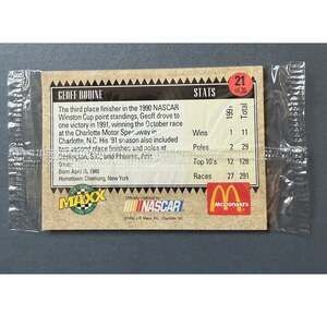 Geoff Bodine NASCAR vintage McDonald’s All Star race team 1992 card pack